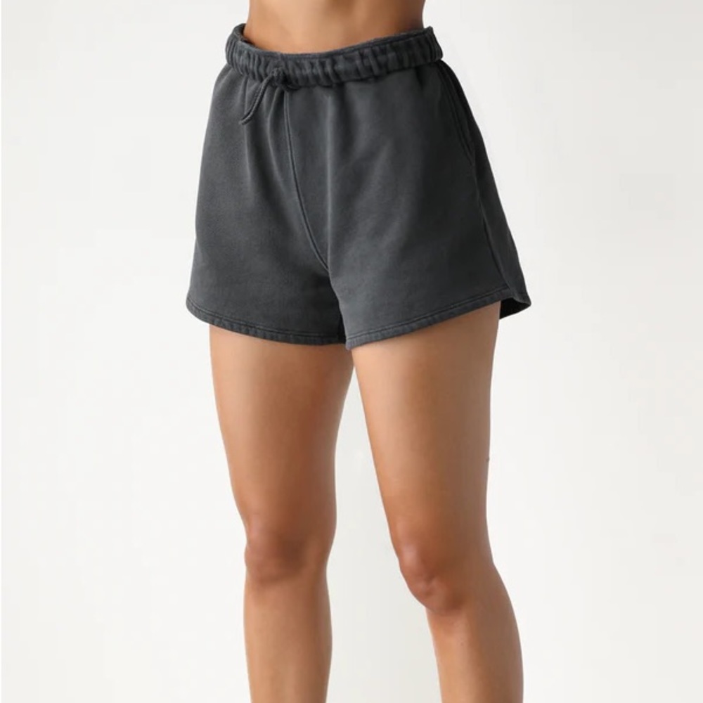 Joah Brown The Sweat Short in Washed Black French Terry